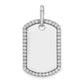 Personalized Diamond Dog Tag Charm - WBC