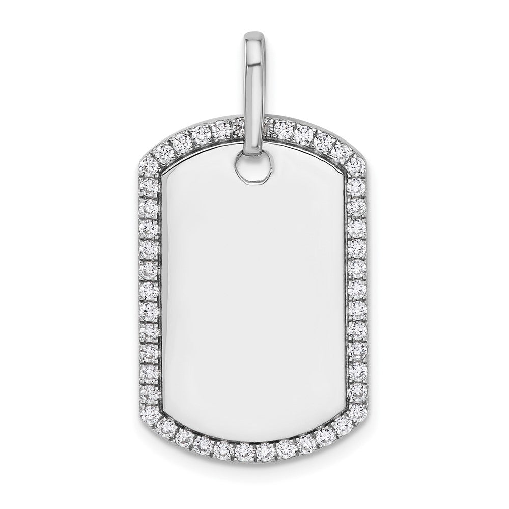 Personalized Diamond Dog Tag Charm - WBC