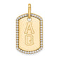 Personalized Diamond Dog Tag Charm - WBC