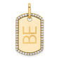 Personalized Diamond Dog Tag Charm - WBC
