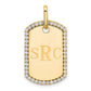 Personalized Diamond Dog Tag Charm - WBC