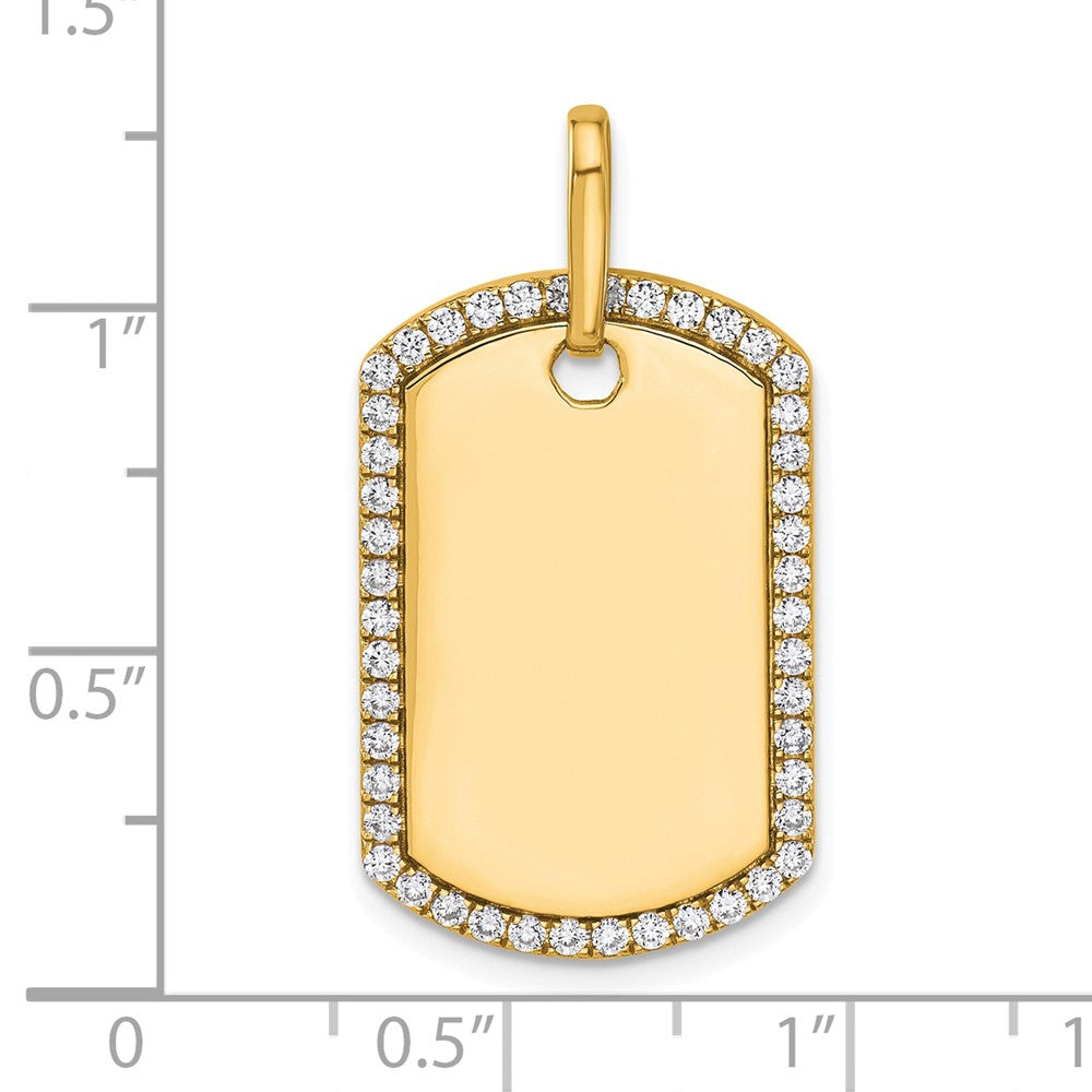 Personalized Diamond Dog Tag Charm - WBC