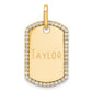 Personalized Diamond Dog Tag Charm - WBC