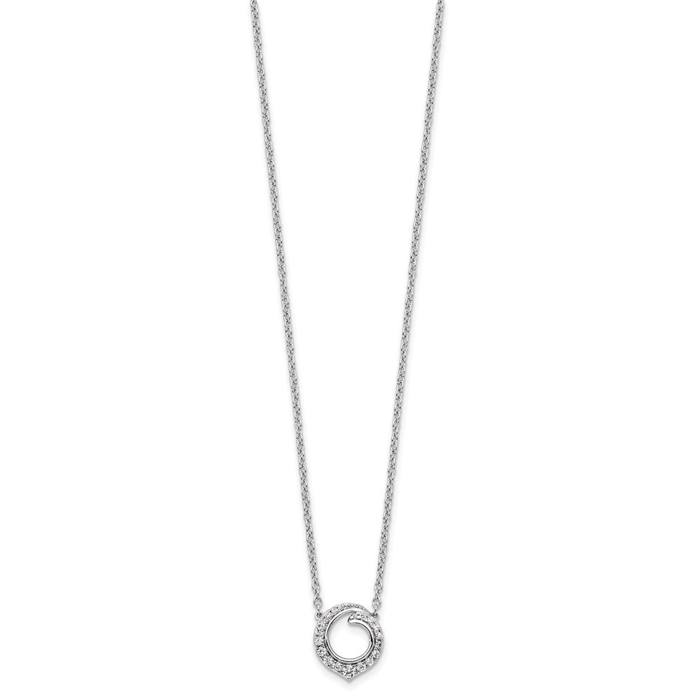 1/4 carat Diamond Fancy Swirl Circle Necklace - WBC