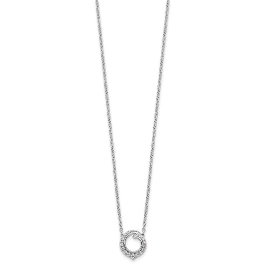 1/4 carat Diamond Fancy Swirl Circle Necklace - WBC