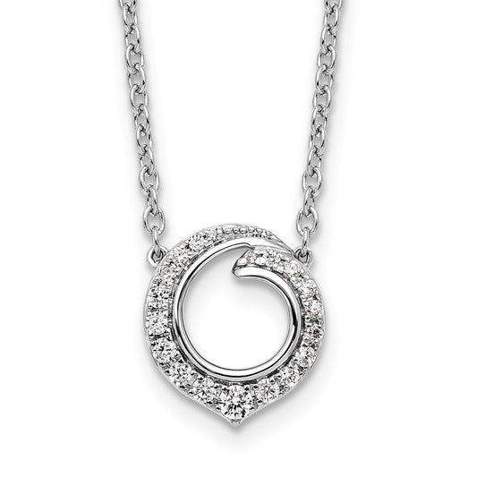 1/4 carat Diamond Fancy Swirl Circle Necklace - WBC