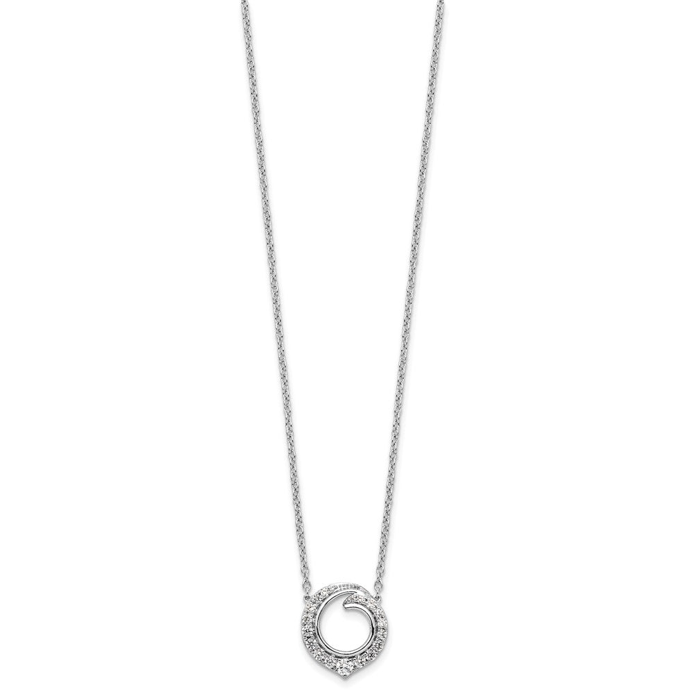 1/2 carat Diamond Fancy Swirl Circle Necklace - WBC