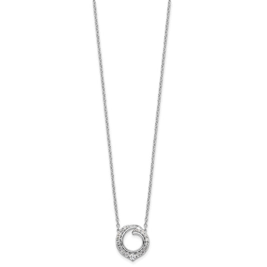 1/2 carat Diamond Fancy Swirl Circle Necklace - WBC