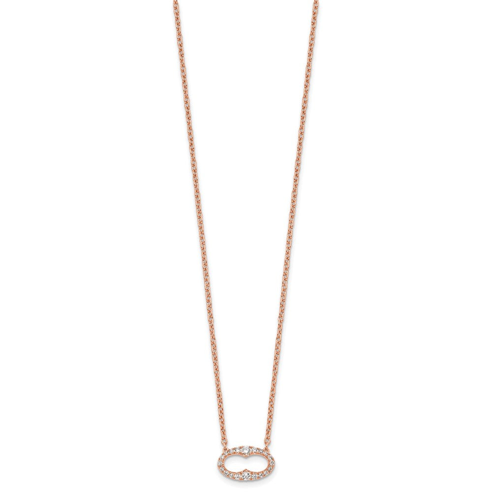 1/4 carat Diamond Oval Necklace - WBC