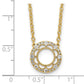 Polished 1/4 carat Diamond Fancy Floral Circle Necklace - WBC