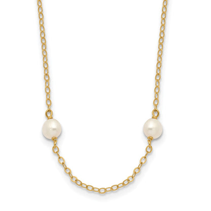 4- Near Round Freshwater Cultured Pearl 8-station Necklace - WBC