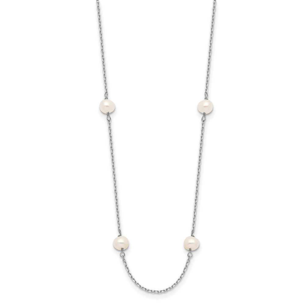 4- Near Round Freshwater Cultured Pearl 8-station Necklace - WBC