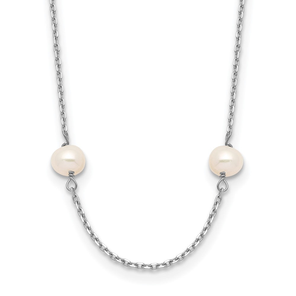 4- Near Round Freshwater Cultured Pearl 8-station Necklace - WBC