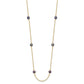 5- Black Near Round Freshwater Cultured Pearl 9-station Necklace - WBC