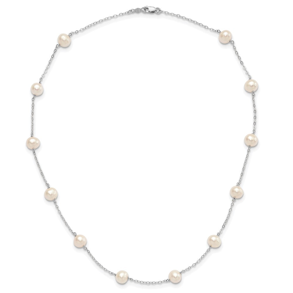 5.5- Near Round Freshwater Cultured Pearl 12-station Necklace - WBC