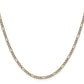 Semi-solid with Rhodium PavÇ Figaro Chain - WBC