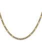 Semi-Solid with Rhodium PavÇ Figaro with Lobster Clasp Chain - WBC