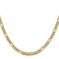 Semi-Solid with Rhodium PavÇ Figaro with Lobster Clasp Chain - WBC