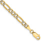 Semi-solid with Rhodium PavÇ Figaro Chain - WBC