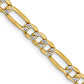 Semi-Solid with Rhodium PavÇ Figaro with Lobster Clasp Chain - WBC