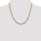 Semi-Solid with Rhodium PavÇ Figaro with Lobster Clasp Chain - WBC