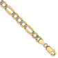 Semi-Solid with Rhodium PavÇ Figaro with Lobster Clasp Bracelet - WBC