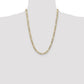 Semi-solid with Rhodium PavÇ Figaro Chain - WBC