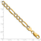 Semi-solid with Rhodium PavÇ Figaro Chain - WBC