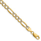 Semi-solid with Rhodium PavÇ Figaro Chain - WBC