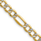 Semi-solid with Rhodium PavÇ Figaro Chain - WBC