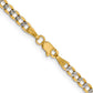 Semi-Solid with Rhodium PavÇ Curb with Lobster Clasp Chain - WBC