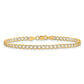 Semi-Solid with Rhodium PavÇ Curb with Lobster Clasp Bracelet - WBC