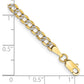 Semi-Solid with Rhodium PavÇ Curb with Lobster Clasp Bracelet - WBC