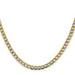 Semi-Solid with Rhodium PavÇ Curb with Lobster Clasp Chain - WBC