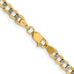 Semi-Solid with Rhodium PavÇ Curb with Lobster Clasp Chain - WBC
