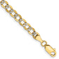 Semi-Solid with Rhodium PavÇ Curb with Lobster Clasp Bracelet - WBC
