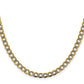 Semi-Solid with Rhodium PavÇ Curb with Lobster Clasp Chain - WBC