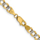 Semi-Solid with Rhodium PavÇ Curb with Lobster Clasp Chain - WBC