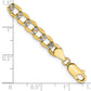 Semi-Solid with Rhodium PavÇ Curb with Lobster Clasp Bracelet - WBC
