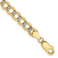 Semi-Solid with Rhodium PavÇ Curb with Lobster Clasp Bracelet - WBC