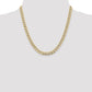 Semi-Solid with Rhodium PavÇ Curb with Lobster Clasp Chain - WBC