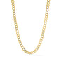Semi-Solid with Rhodium PavÇ Curb with Lobster Clasp Chain - WBC