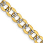 Semi-Solid with Rhodium PavÇ Curb with Lobster Clasp Chain - WBC