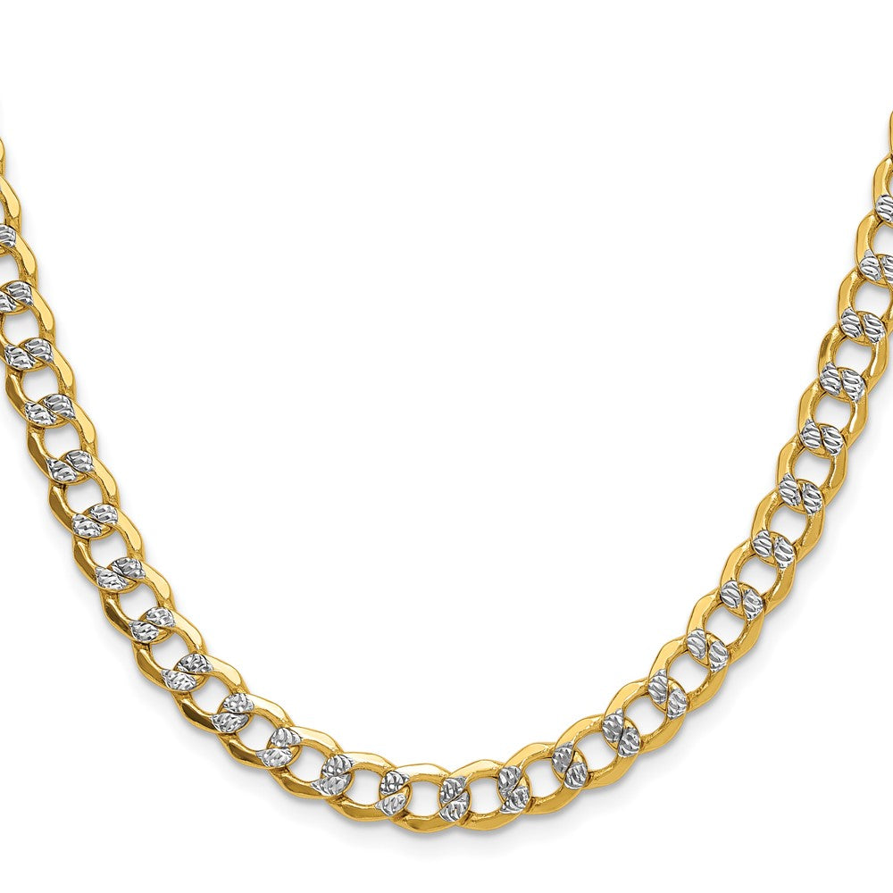 Semi-solid with Rhodium PavÇ Curb Chain - WBC