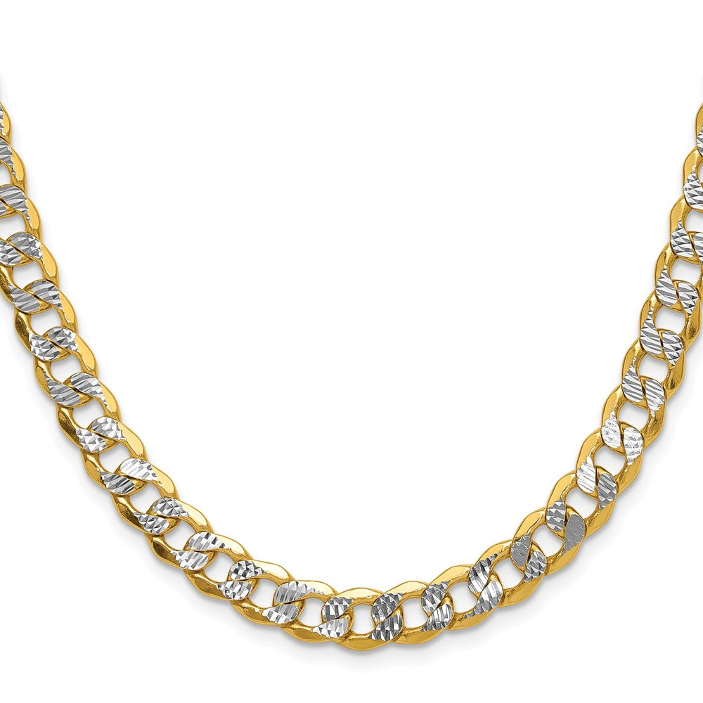 Semi-solid with Rhodium PavÇ Curb Chain - WBC