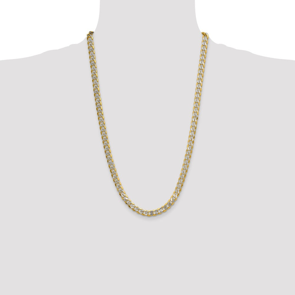 Semi-solid with Rhodium PavÇ Curb Chain - WBC