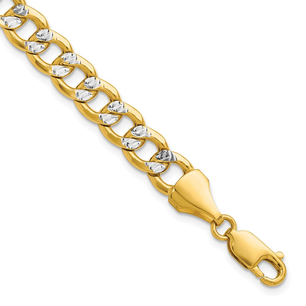 Semi-solid with Rhodium PavÇ Curb Chain - WBC
