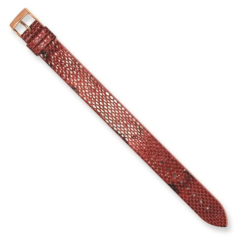 Moog Rose-pltd Red/Black Python Texture Calf Leather Watch Band