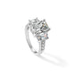Cheryl M Rhodium-plated Fancy Emerald-cut and Brilliant-cut CZ 3 Stone Ring - WBC