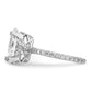 Cheryl M Rhodium-plated Brilliant-cut CZ Oval Center with Side Stones Ring - WBC